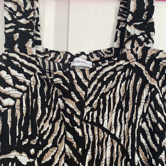 Calvin Klein black and white patterned Maxi dress - Picture 5 of 8